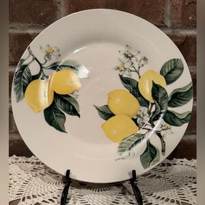 Set of 4 Royal Norfolk 10” lemon floral dinner plates new condition